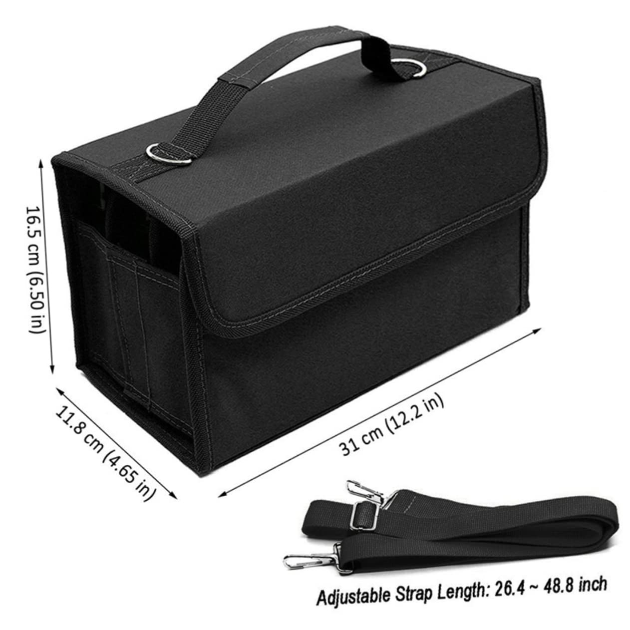 Artibetter Borsa Portapennarelli da 80 Scomparti, Astuccio Portatile Nero