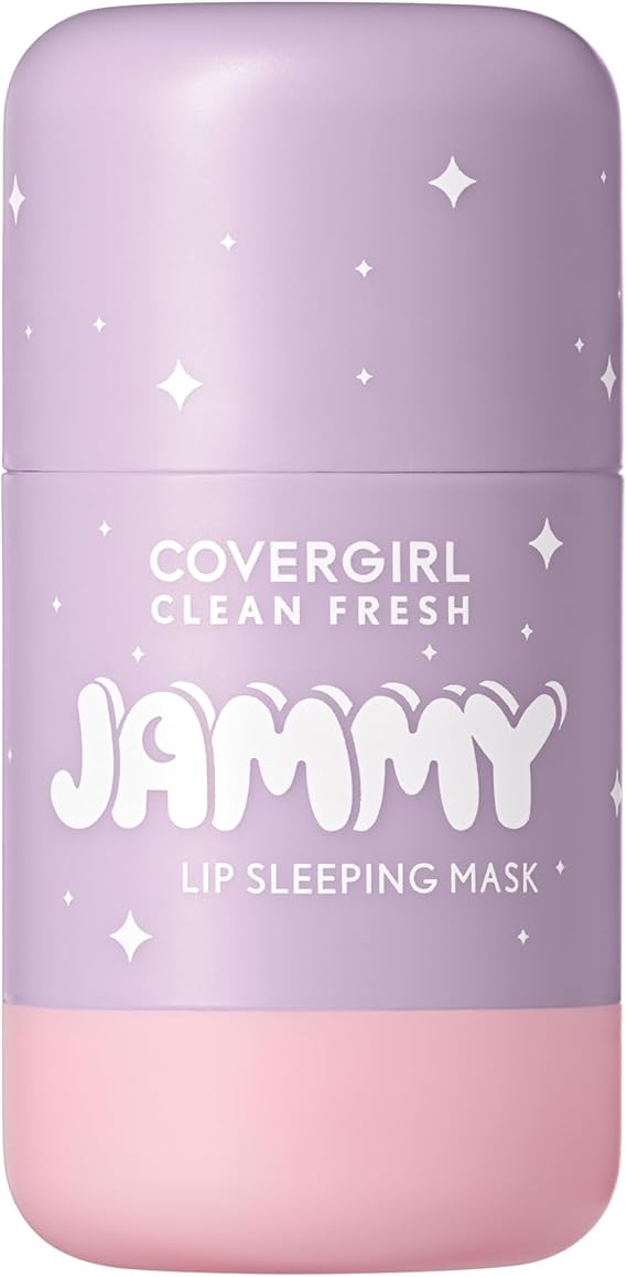 COVERGIRL Clean Fresh Jammy Lip Sleeping Mask, Lavender Scent, with Avocado & Grape Seed Oils, No-Touch Applicator 10 Whipped Lavender