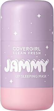 COVERGIRL Clean Fresh Jammy Lip Sleeping Mask, Lavender Scent, with Avocado & Grape Seed Oils, No-Touch Applicator 10 Whipped Lavender