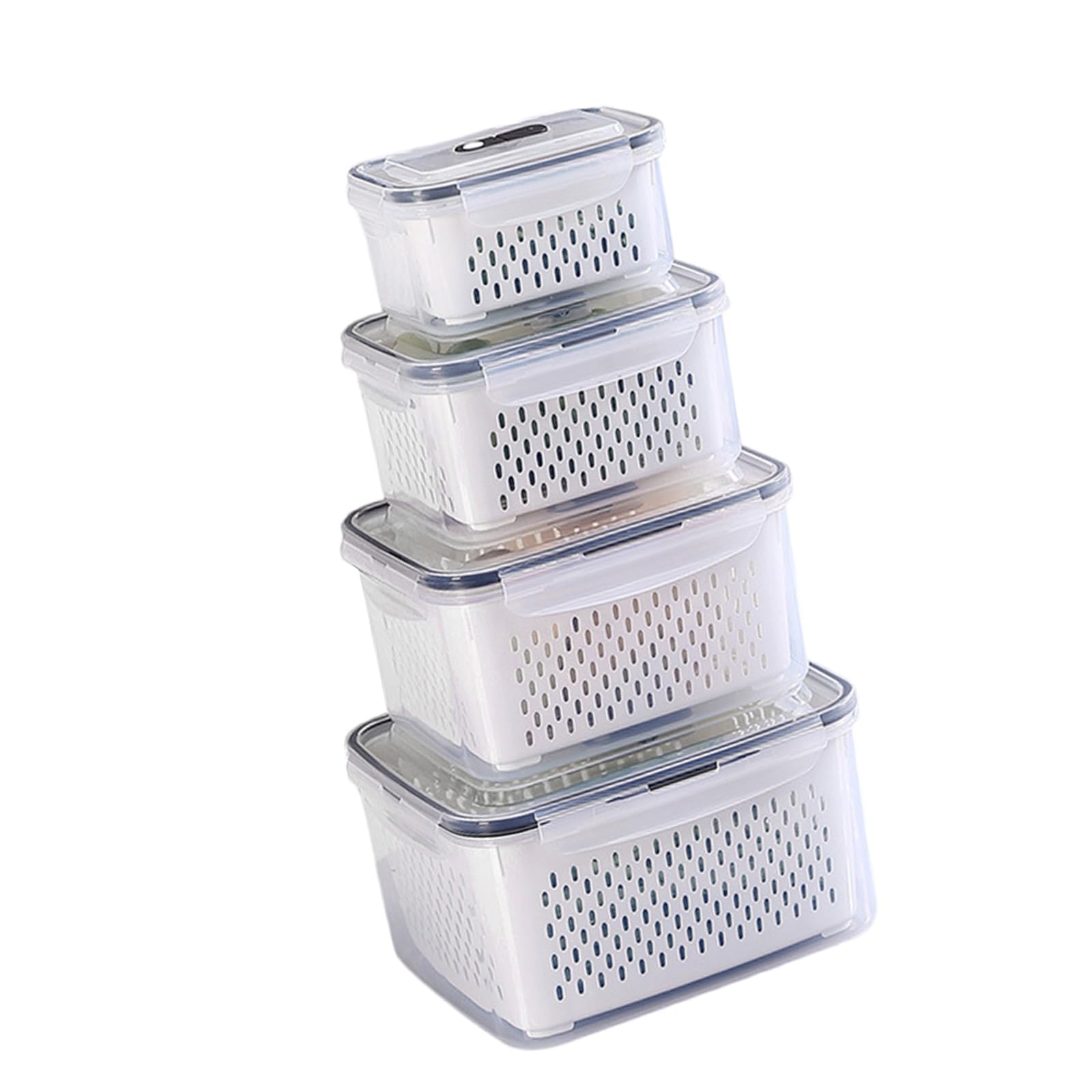 YWLUUOO Sturdy Kitchen Storage Boxes with Builts in Filter for Efficient Draining and Storage Retention Kitchen Supplies Removable Colander Set