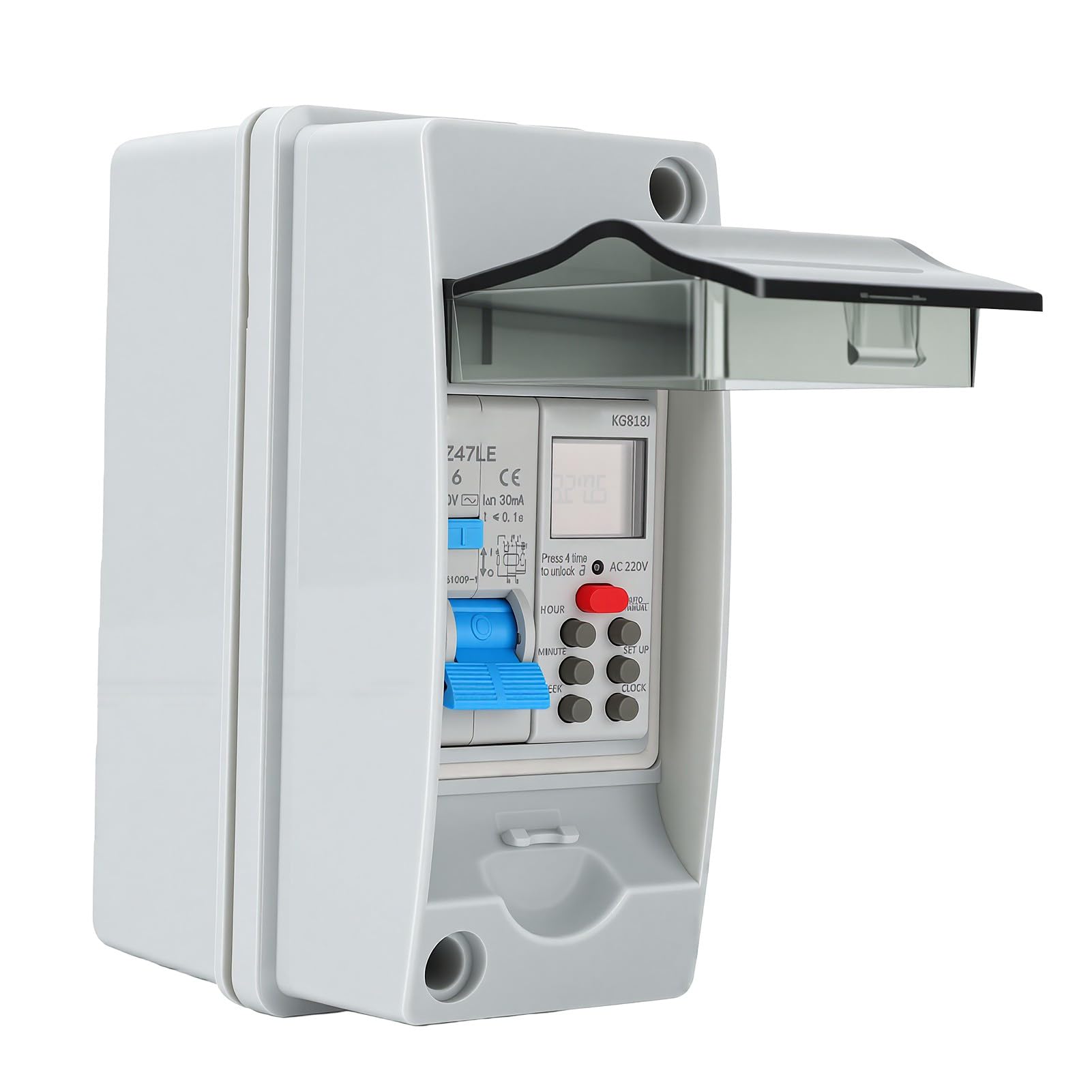 Topiky Outdoor DIN Rail Timer Switch mit Eingebauter Batterie
