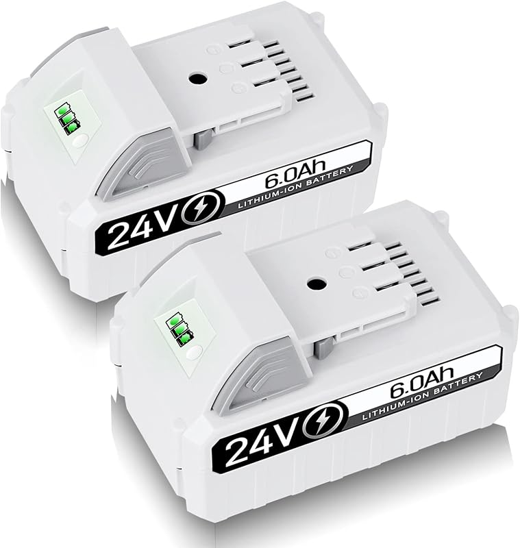 【3rd-generation+DC PORT】2Pack 24V 6.0Ah Replace Battery