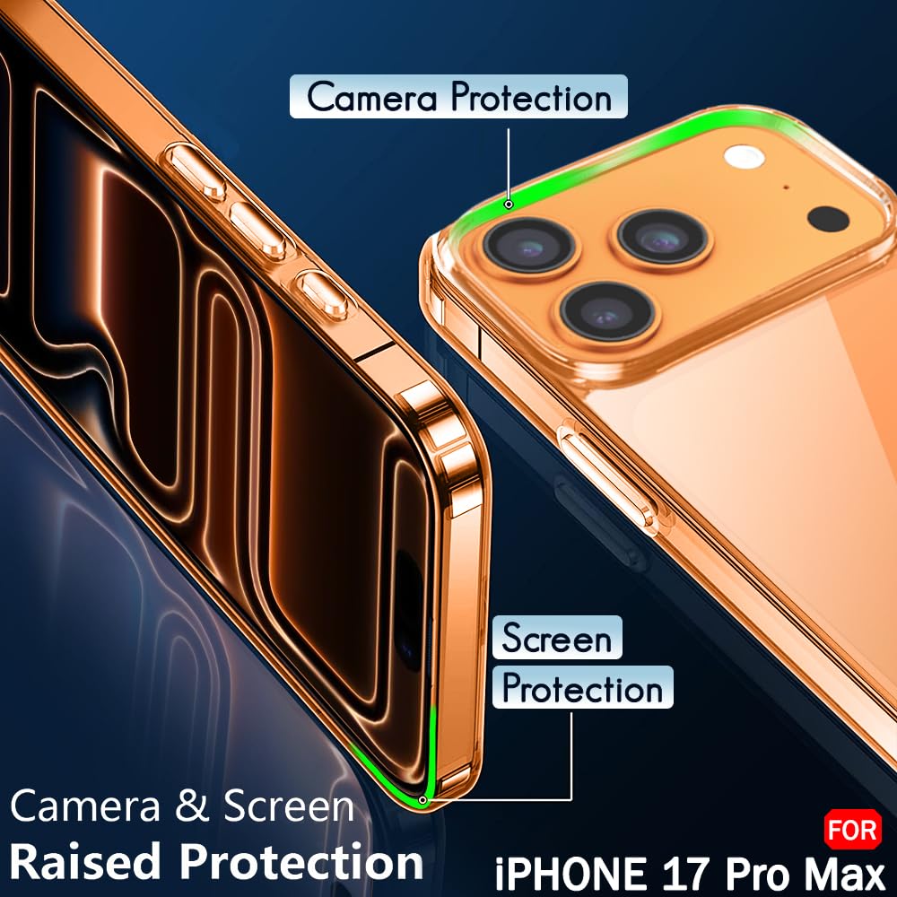 TheGiftKart Ultra-Hybrid Crystal Clear Back Case Cover for iPhone 17 Pro Max | Shockproof Design | Hard Back Cover Case for iPhone 17 Pro Max (PC & TPU, Transparent) 3