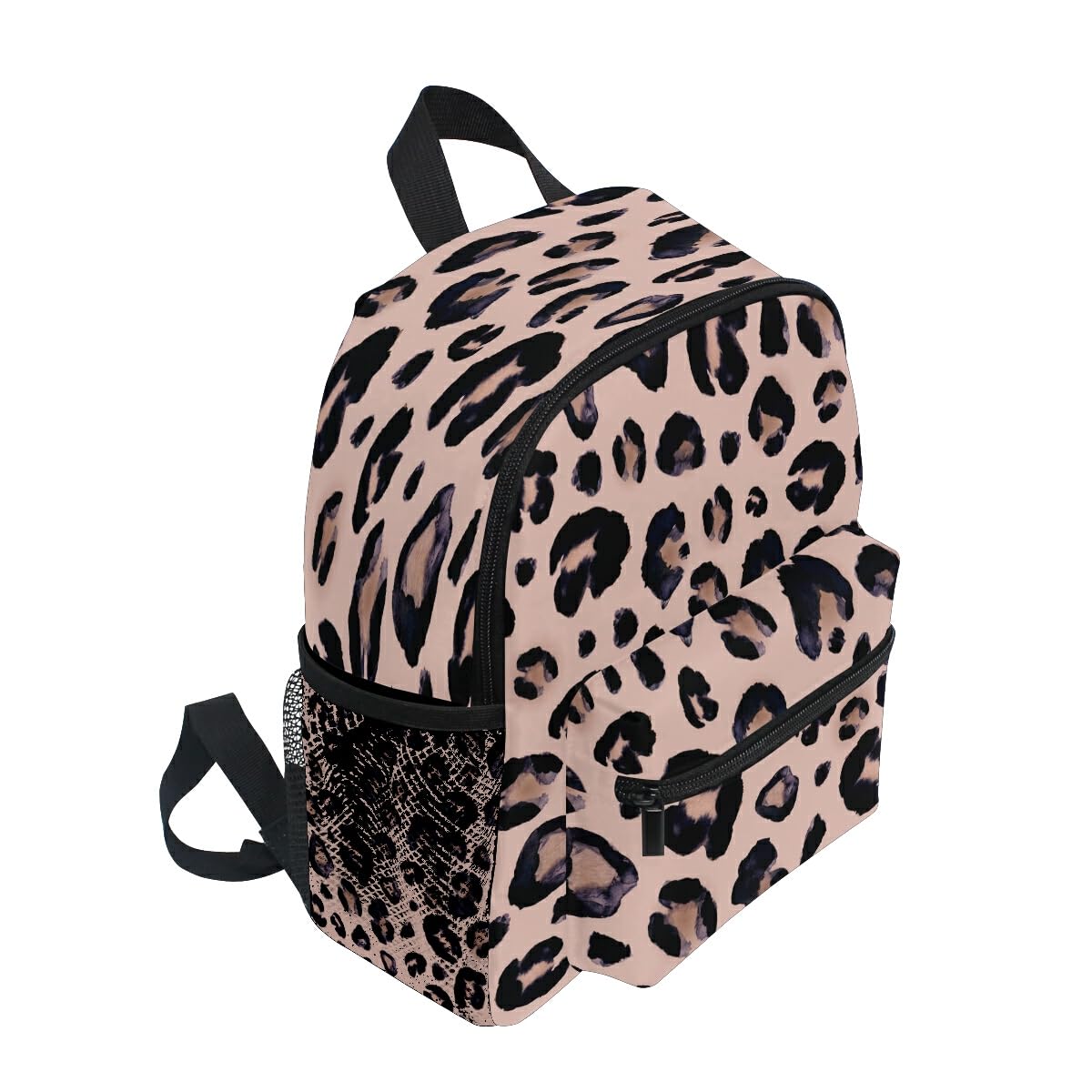 Leopard Print Cheetah Pink Backpack for Toddlers, Kid's Backpack School Bag for Boys Girls Kindergarten Preschool Bag One Size