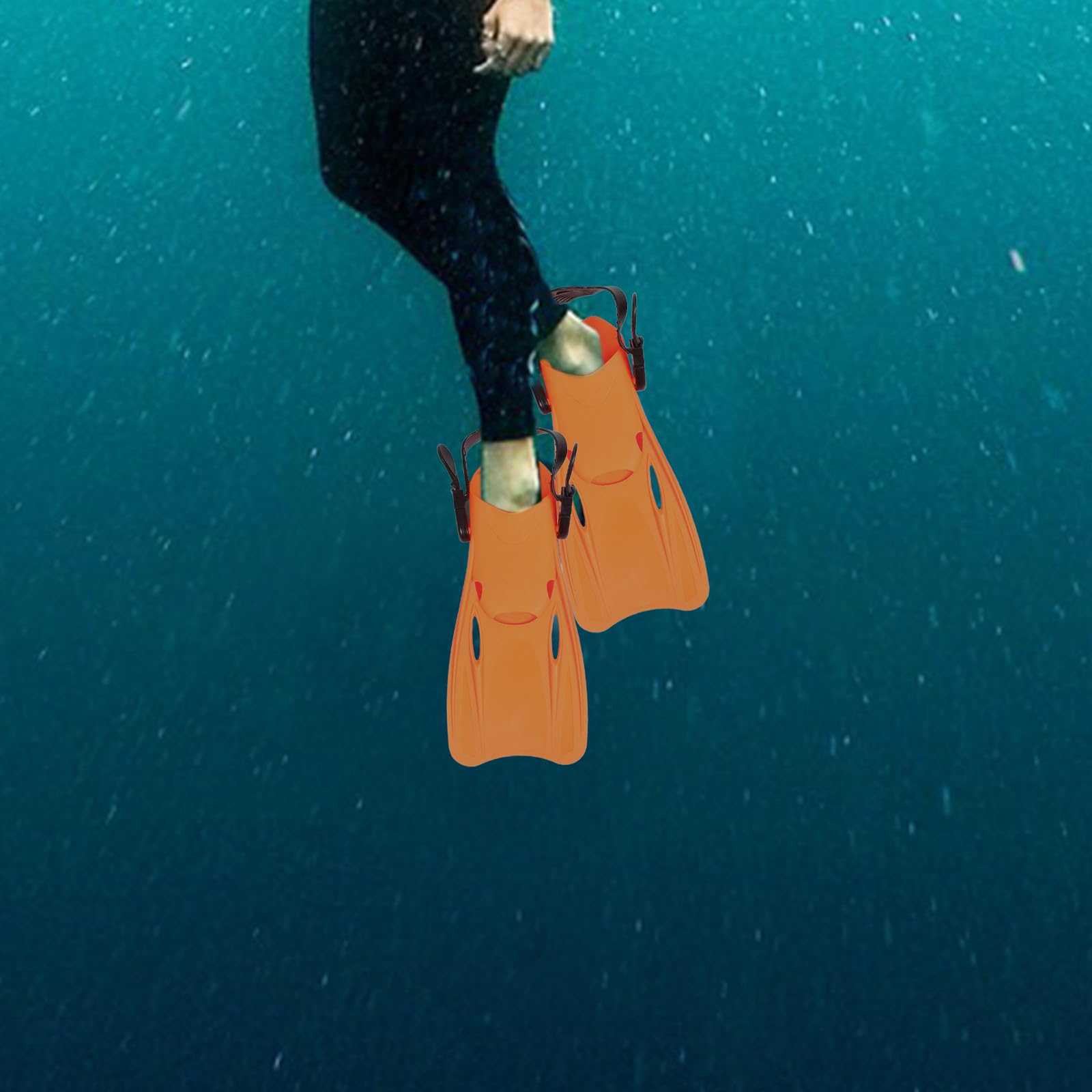 Kit de Snorkeling Garçon et Filles Léger en Plastique Orange Masque de Plongée et Tuba, Design Simple pour Réduire la Fatigue Mâchoire, pour Natation