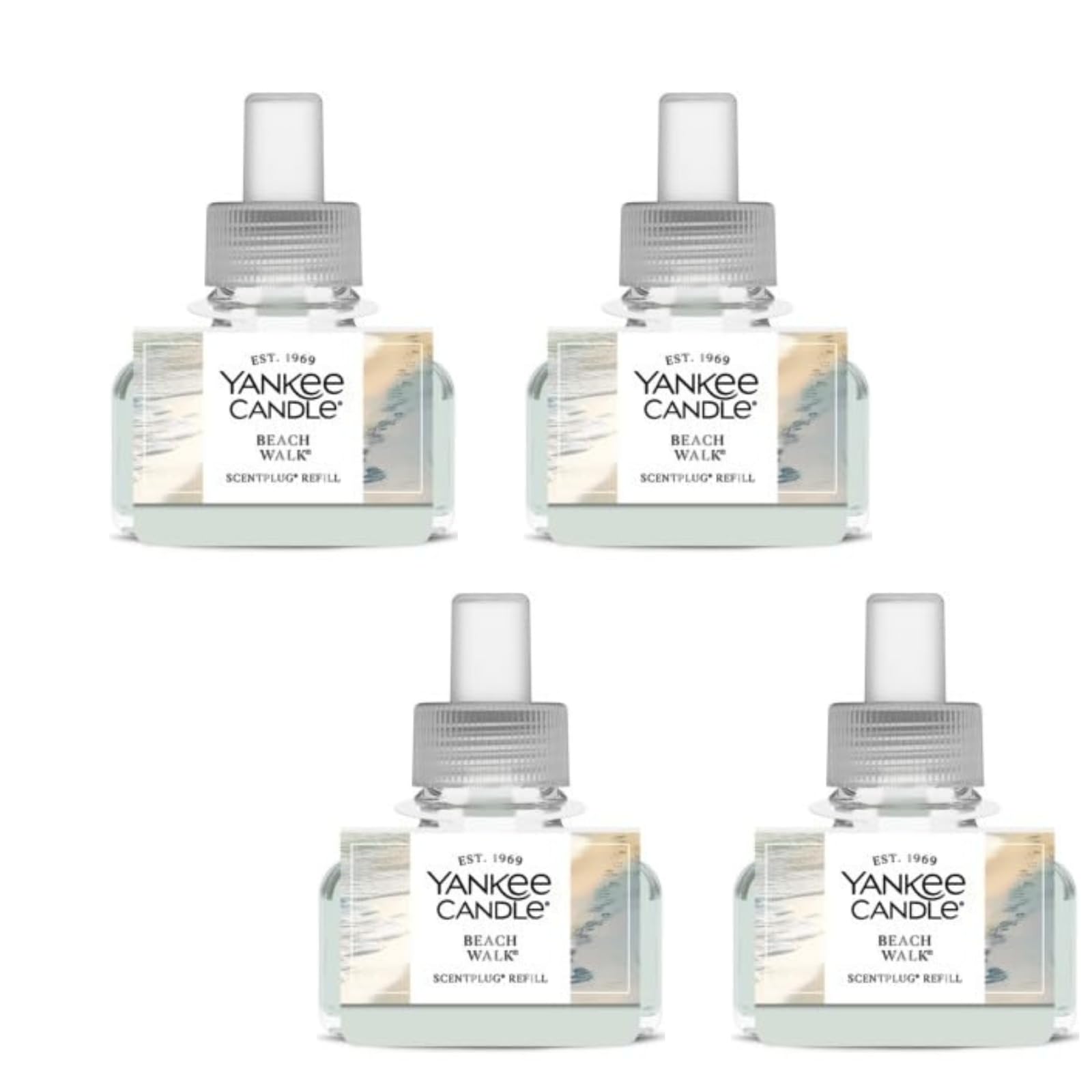 Yankee Candle Beach Walk Home Fragrance Refills: Salt Water, Sea Musk &amp; Tangerine (Pack of 4)