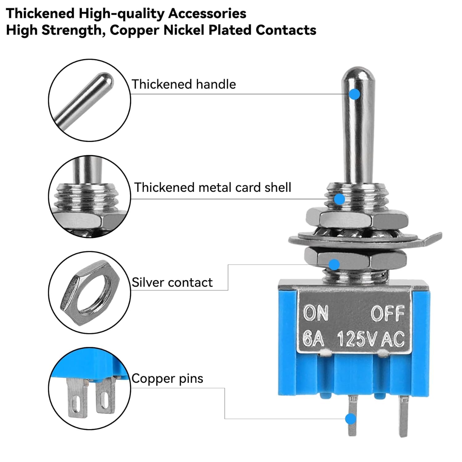 Interrupteur À Bascule À Levier, Miniatures Autobloquants Électroniques