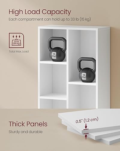 Miniatura 6 de VASAGLE CUSTOS Collection ULBC27WT - Librería, estantería de cubo con 7 compartimentos, 9.4 x 19.7 x 41.9 pulgadas, estante de almacenamiento