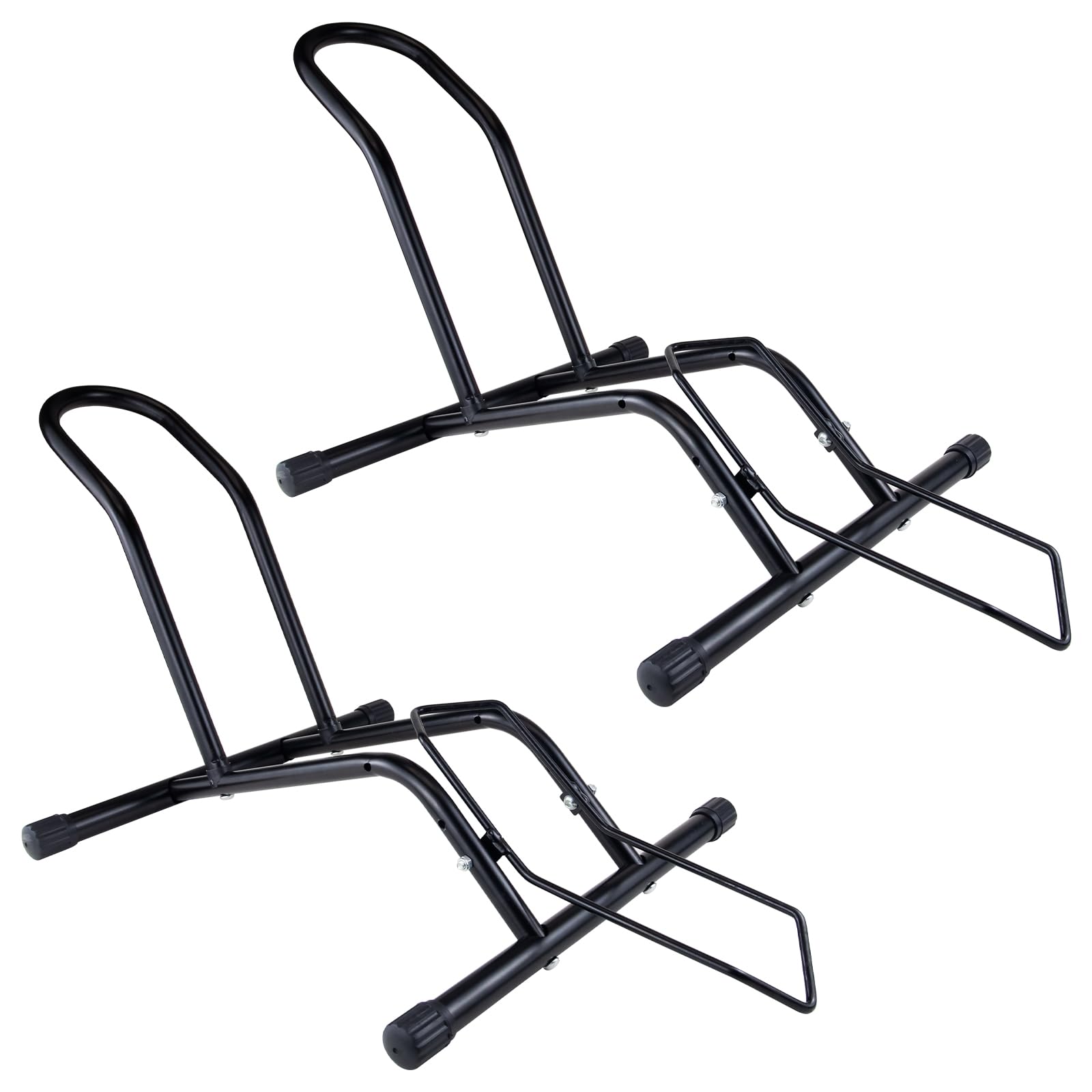 MEGHNA Bicycle Stand Professional Floor Freestanding Stand Holder Mounting Bicycle Park Stand for Mountain Bike Road Bike MTB Black Pack of 2