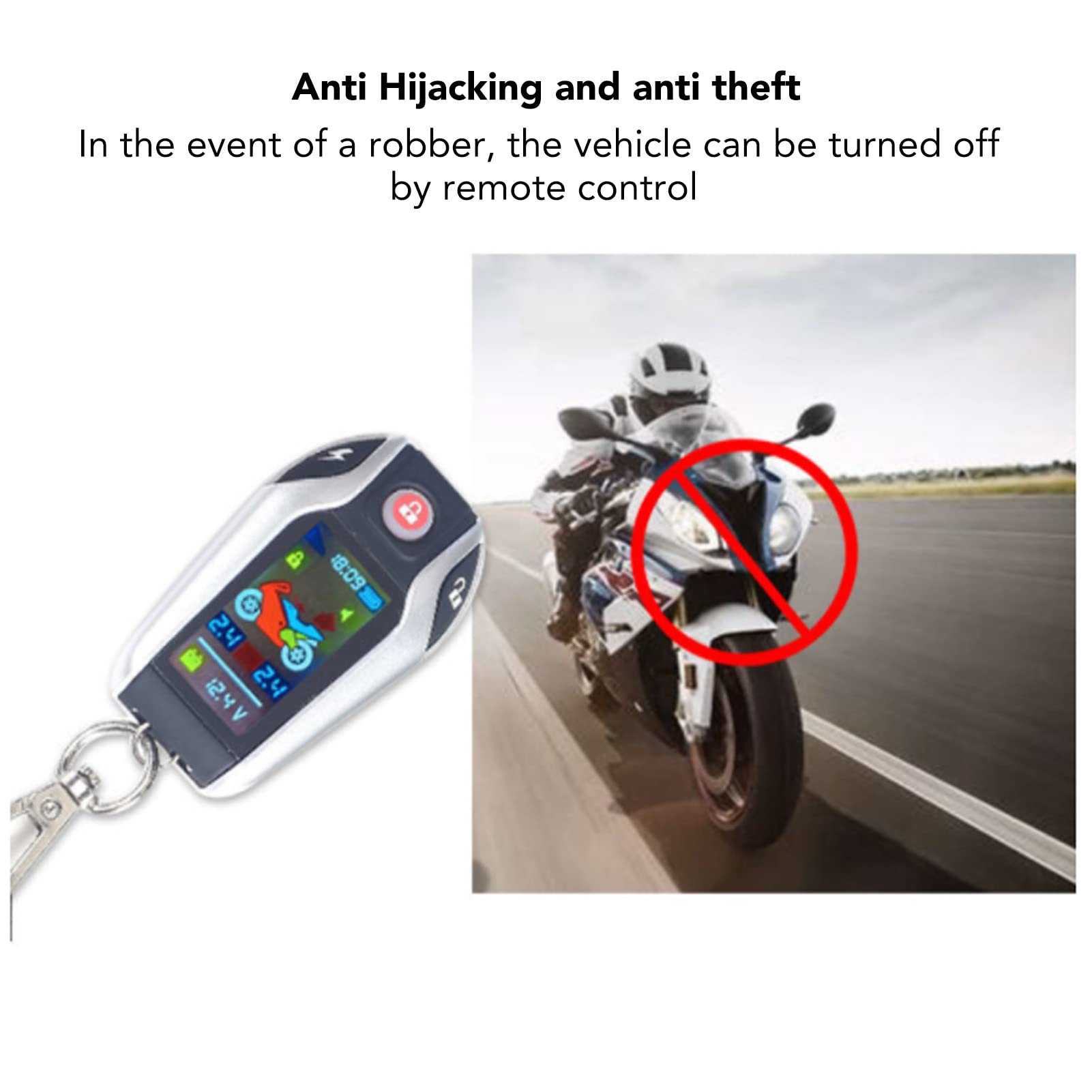 Allarme Per Moto 105-125dB Con Telecomando 2 Vie | Sistema Impermeabile Con Avviamento Motore | Universale Per Moto 12V - 2