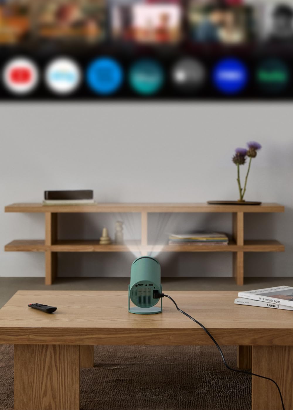 CREATE/Projector Studio Compact/Proyector Smart HD con WiFi Verde Sage