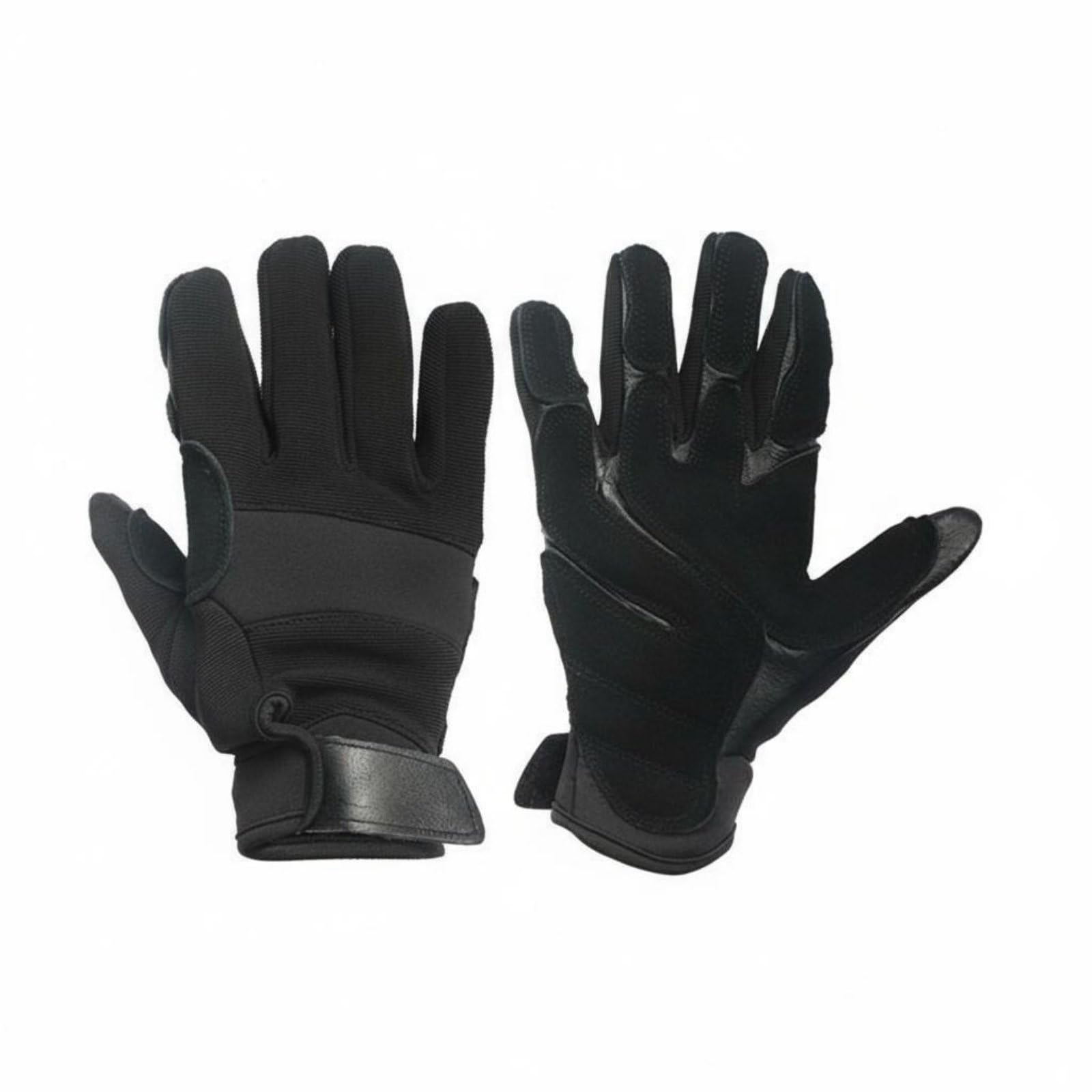 Guantes de de Trabajo de Cuerda de Protección de Escalada con Palma de PU Doble y Costuras Resistentes para Mayor