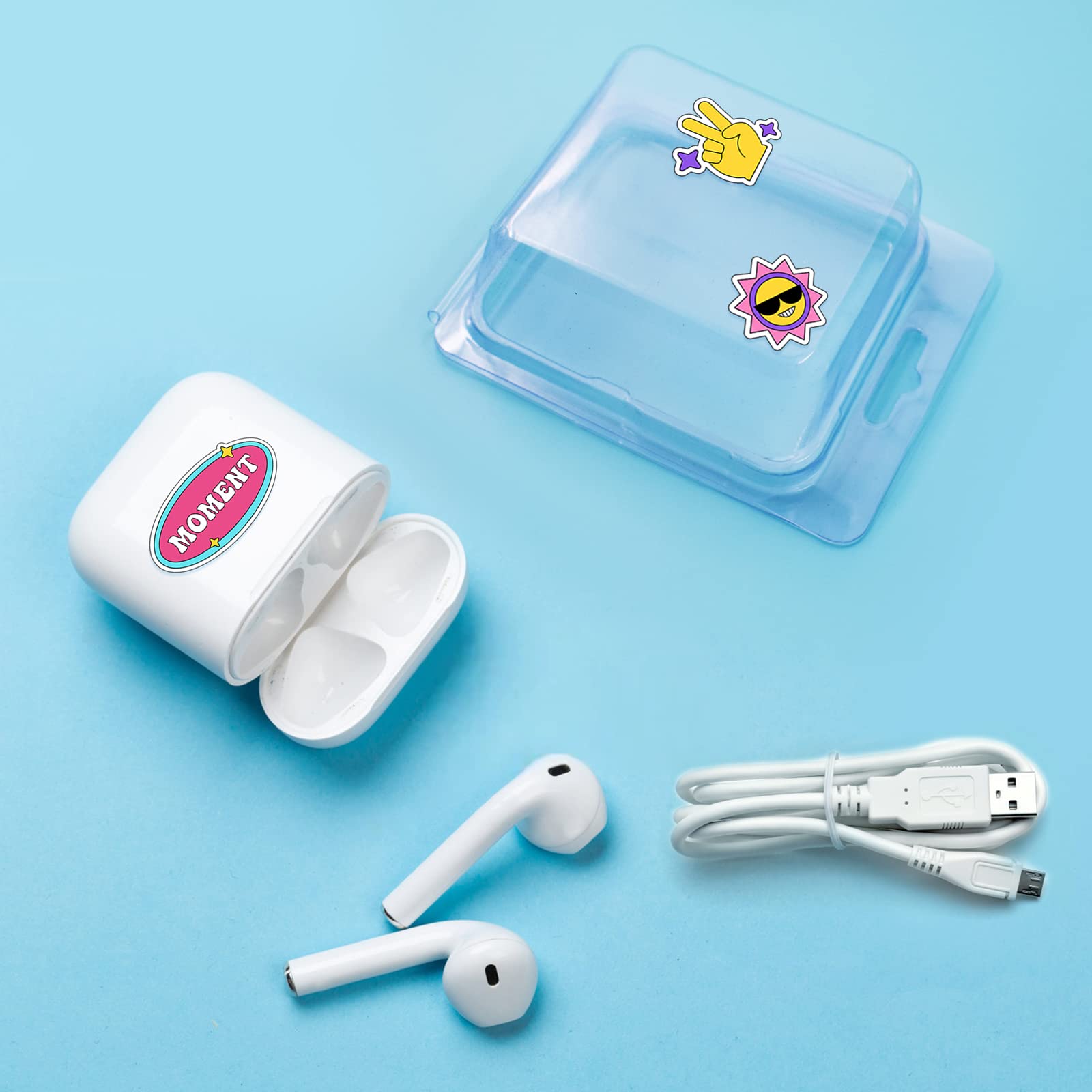 KeaJuidy 25 Pack Clear Plastic Clamshell Package Box Storage Container Square Plastic Containers with Lids Small Blister Pack Snap Bar Packaging Electrical Cord Management Boxes