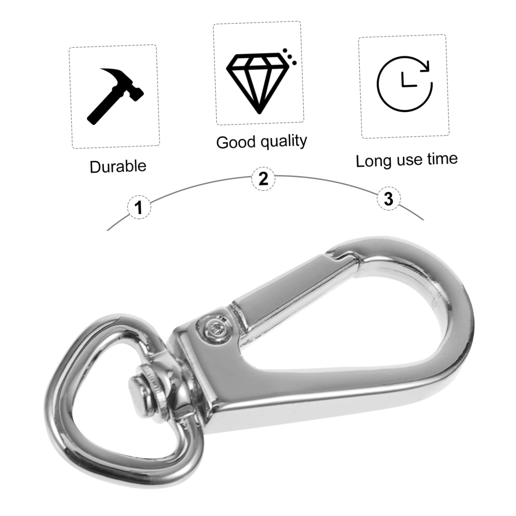 SEWACC 30 Pièces Crochet en métal Fermoir à Griffe Professionnel Fermoir Griffe pour Key Organizer Organisateur de clé Fermoir à Griffes Multifonctionnel Porte-clés Mousqueton