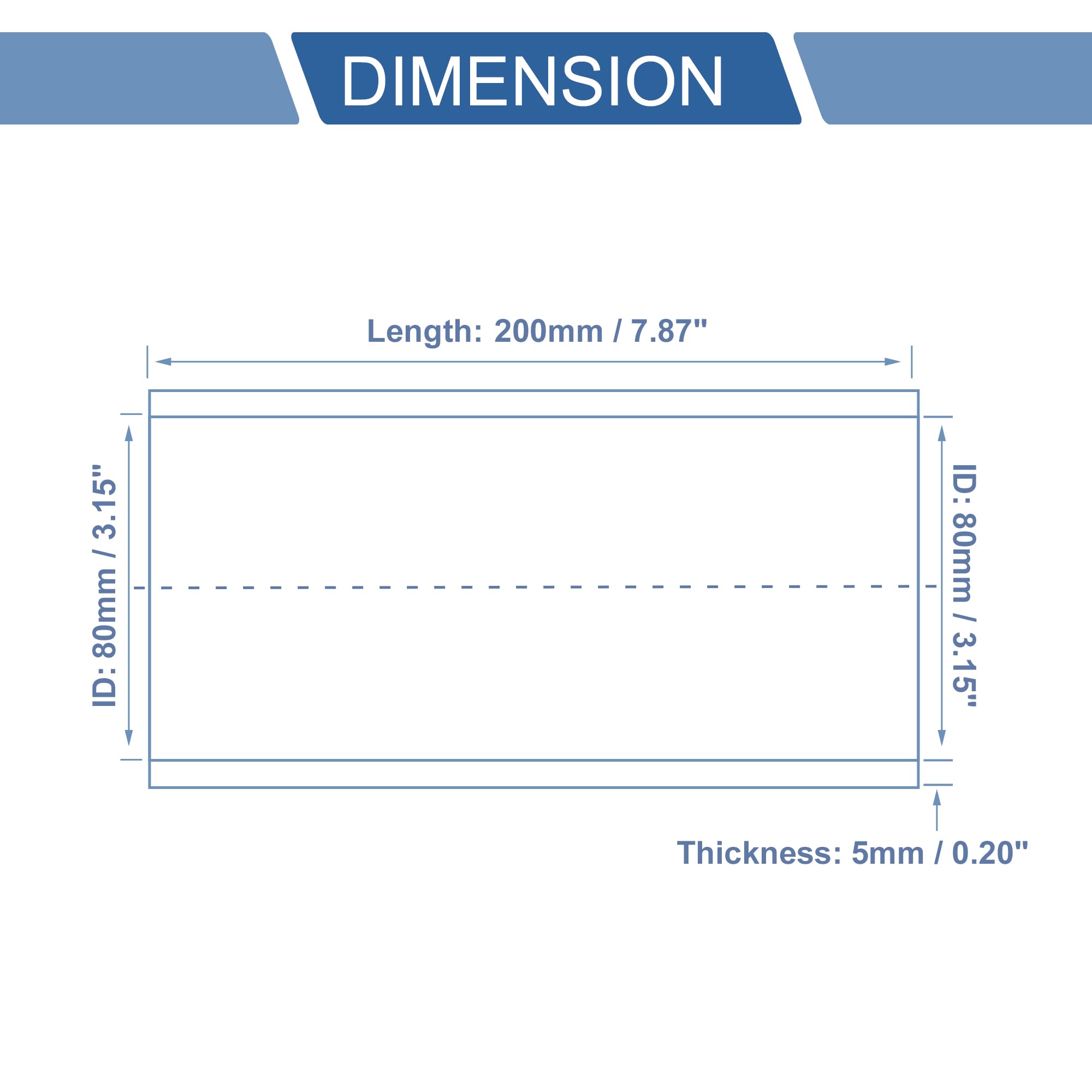 QUARKZMAN 1 Pz Tubo in Silicone Rosso per Auto 80mm 3.15" ID 200mm 7.87" Lunghezza 0 Gradi Universale
