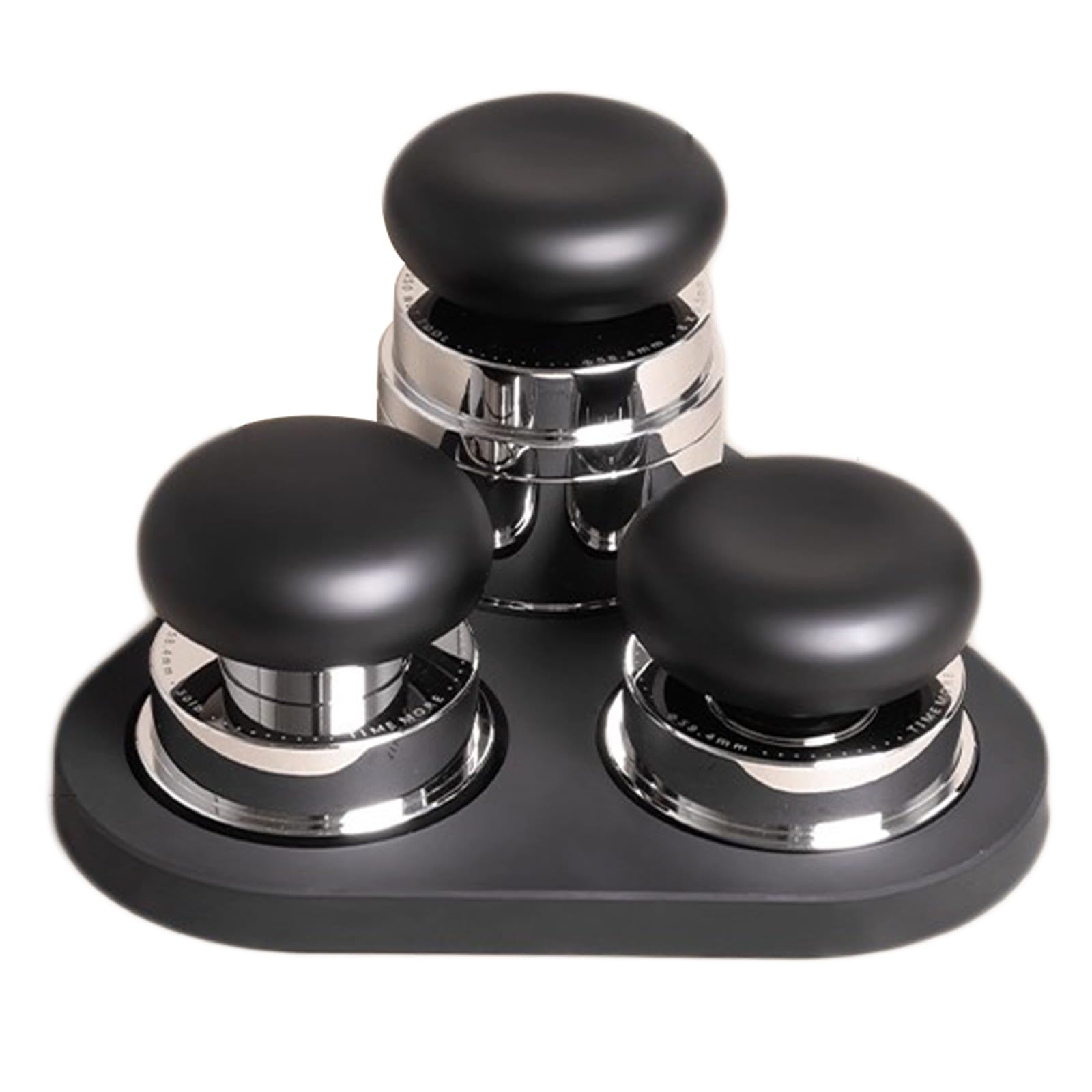 SICWEDIM 58mm Espresso Coffee Tamper Set, with Stirrer Distribution Tool, Spring Loaded Distributor Leveler, Magnetic Fixation, Coffee Machine Accessories for Barista (Black)