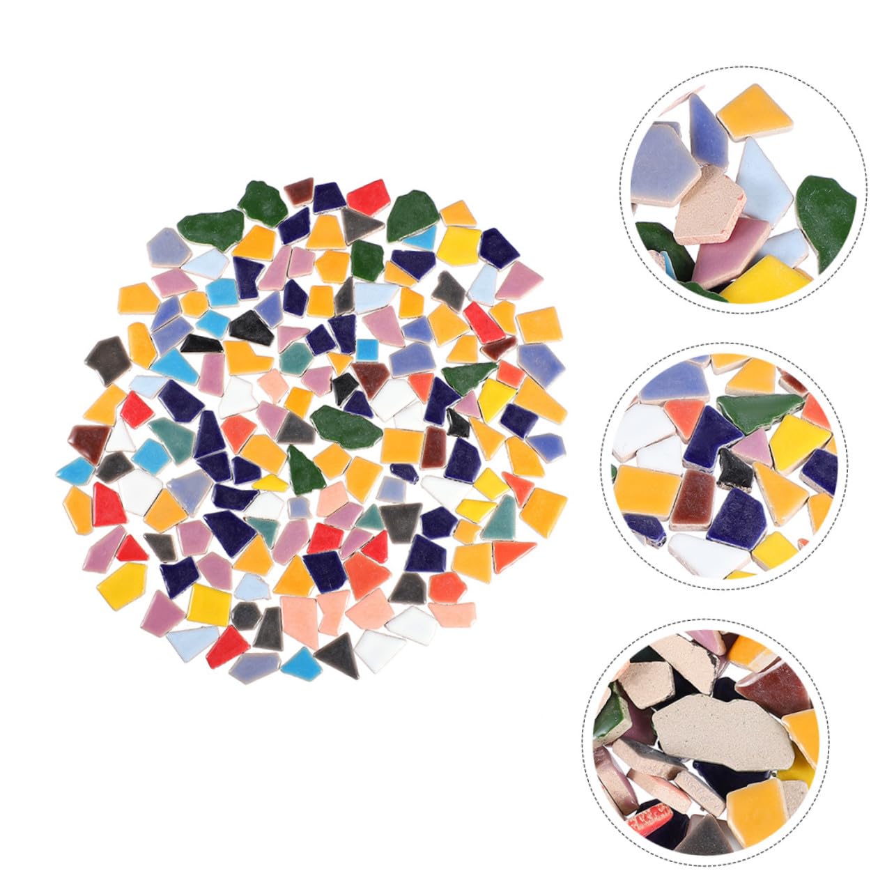 iplusmile 1sacchetto Tessere Mosaico in Pietre Irregolari Pezzi di Mosaico Fai da Te in Ceramica Accessori per Artigianato Artistico Design Dimensioni Irregolari per Facile Applicazione