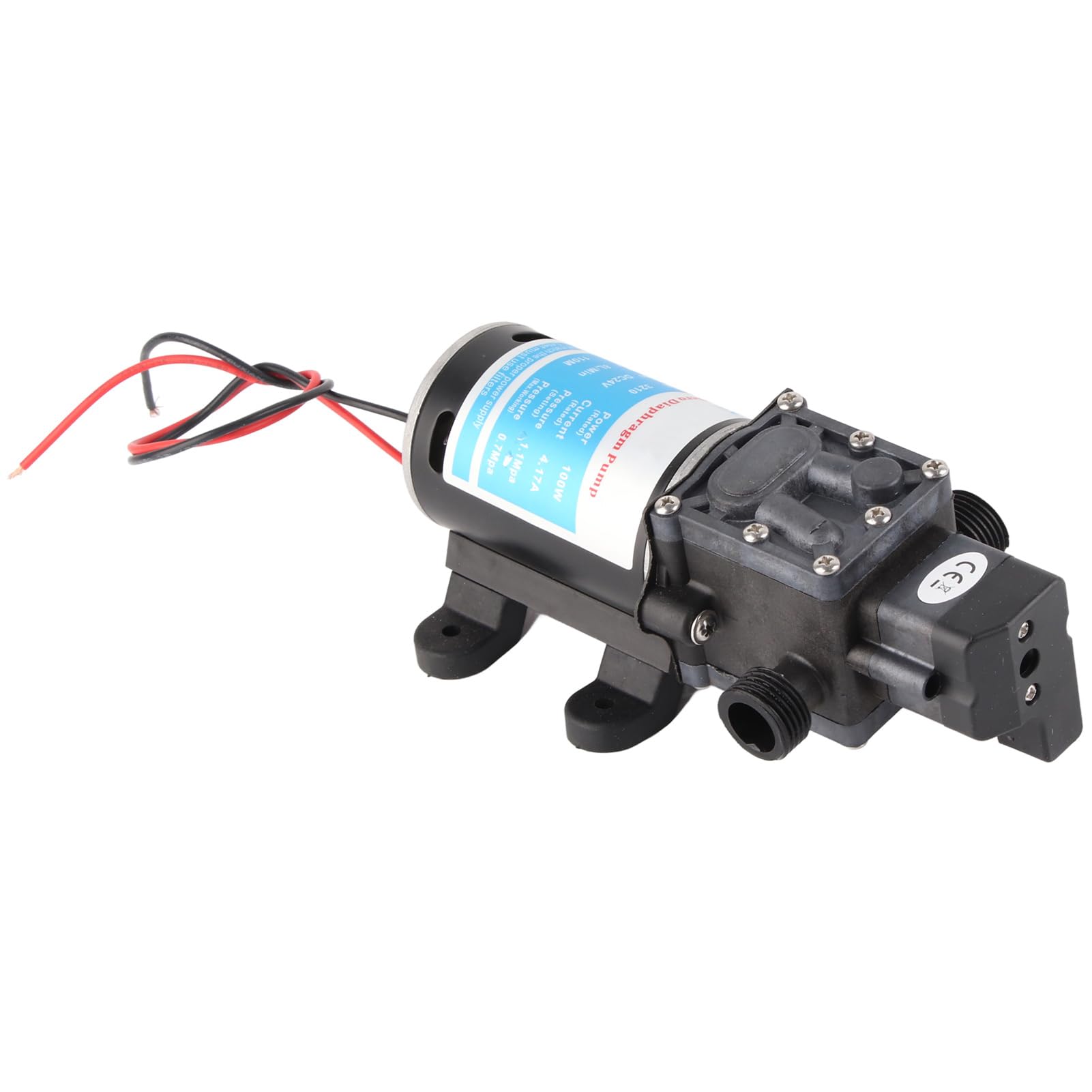24V 100W elektryczna membranowa pompa wodna, samozasysająca wysokociśnieniowa pompa wodna z przełącznikiem ciśnieniowym do myjni samochodowej wzmacniacz natryskowy