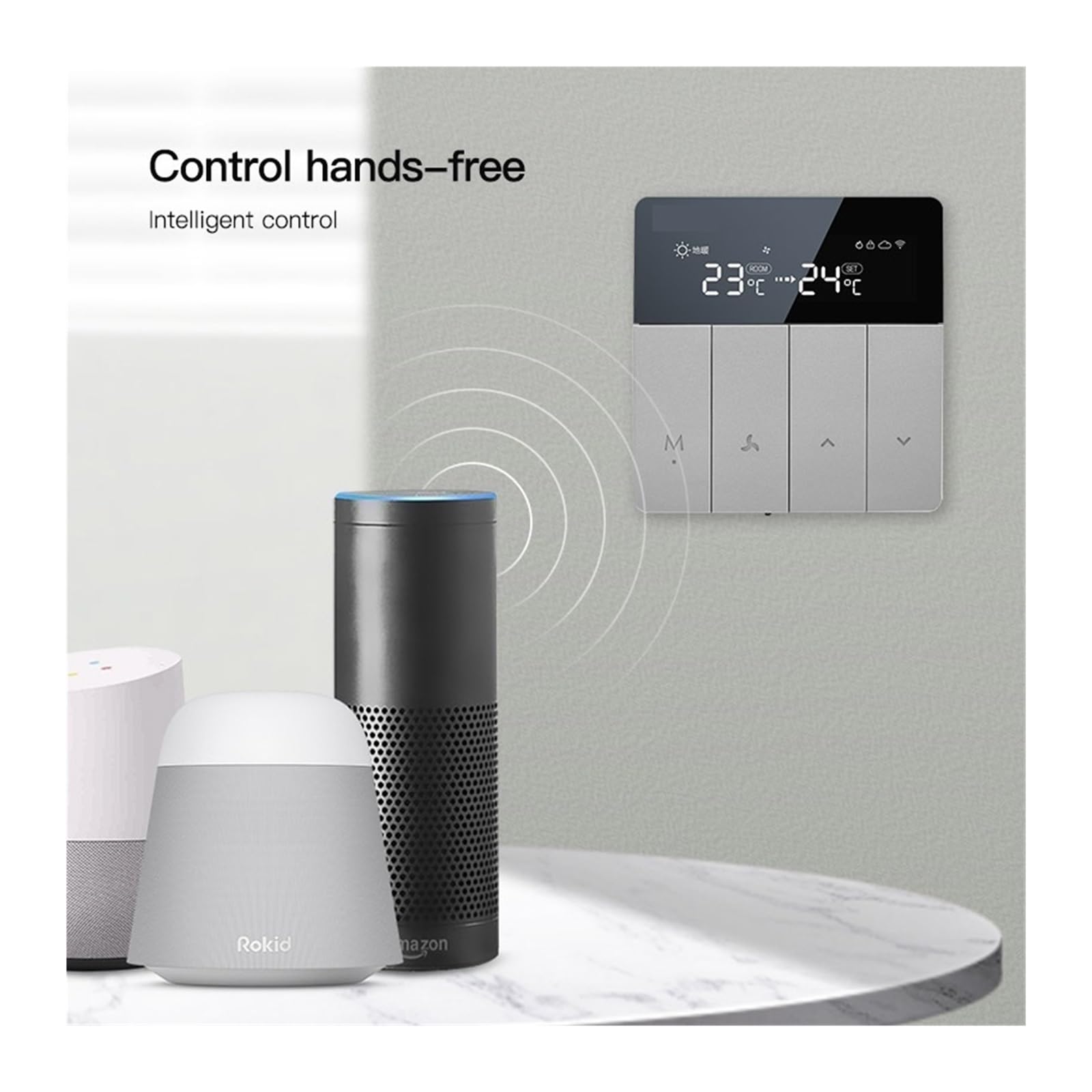 Termostat cyfrowy, Inteligentny termostat, regulator temperatury do wody w domu Elektryczny podłogowy kocioł gazowy Ogrzewanie Praca z APP(Smart Thermostat)