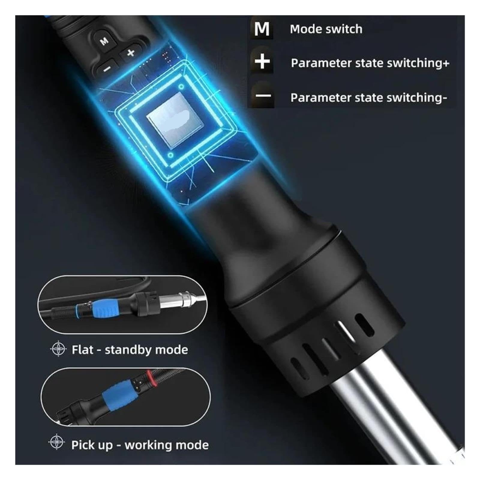 Stazione di saldatura, Stazione di rilavorazione ad aria calda da 3200 W, controllo a doppia modalità, schermo LED, 1 confezione