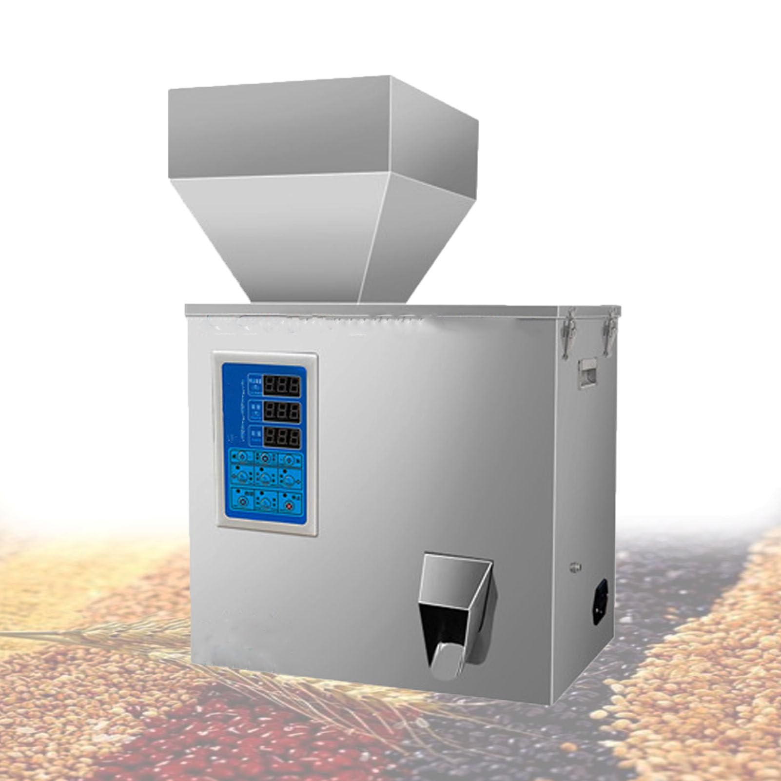 Macchina per Il Riempimento di Polveri, Dosatore Automatico di Cereali Square-100g | Precisione ±0,2G, Dosatore Automatico, Ampia Tramoggia in Acciaio Inossidabile, Per Chicchi Di Caffè E Spezie