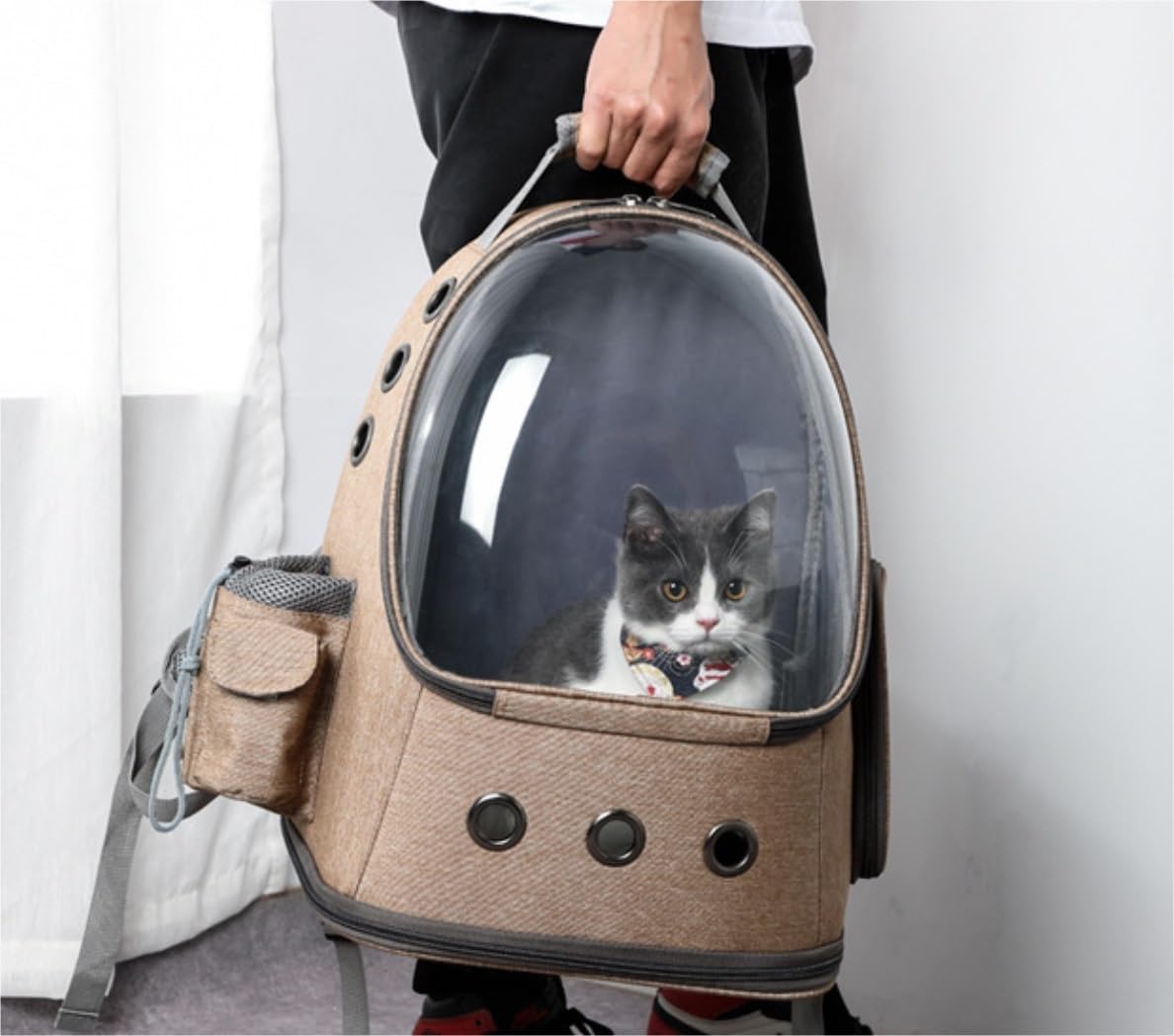 Rucksack Haustier-Tragetasche, Tragbar, Atmungsaktiv, Faltbar, Für Katzen Und Hunde, Ausgehende Outdoor-Reisen, Haustier-Katzen-Rucksack Haustier(A)