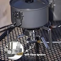 Vista 2 de Fire-Maple FMS-125 PRO - Estufa de gas compacta de alta potencia para mochilero con llama resistente al viento, diseño desmontable estable