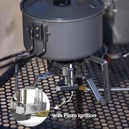 Miniatura 2 de Fire-Maple Estufa de gas FMS-125 PRO - Estufa compacta de alta potencia para mochileros con llama resistente al viento, diseño desmontable estable,