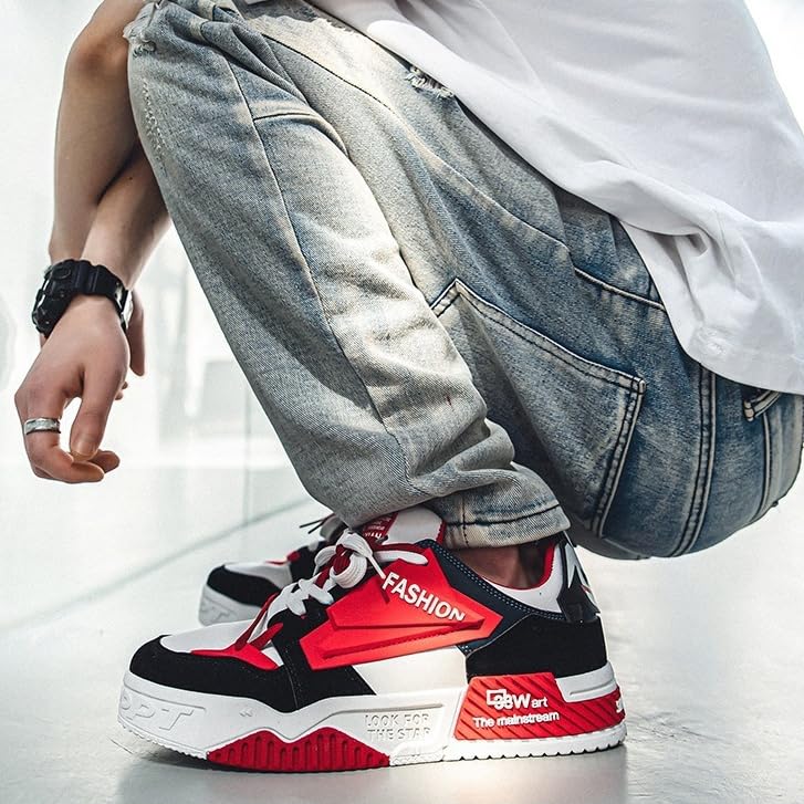 Men's Skate Shoes - Trendy Lace-Up Sneakers for Casual & Sport Wear | Lightweight Comfortable Athletic Shoes4