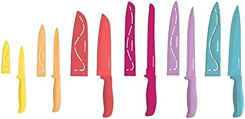 Farberware Juego de 12piezas de cuchillos de resina, color pastel cálido. Farberware Juego de 12piezas de cuchillos de resina, color pastel cálido.