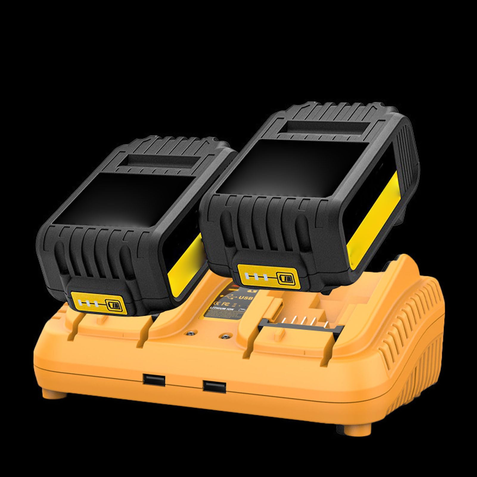 Fafeicy Estación de Carga de Batería Rápida de 2 Puertos, Indicador LED 6A USB