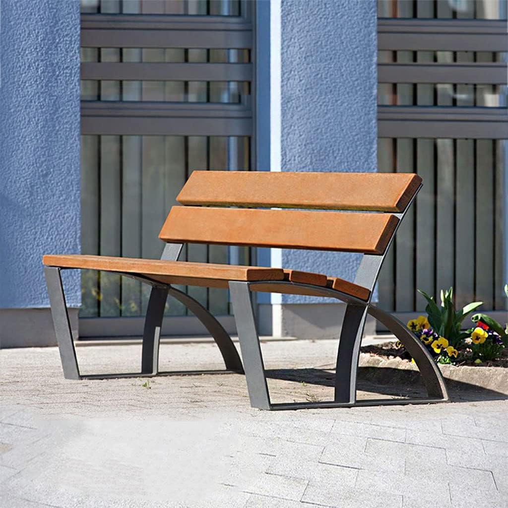Park Benches Creative Outdoor Bench Park Chair Square Outdoor Bench Galvanized Sheet Seat Community Square Landscape Leisure Bench Outdoor Benches
