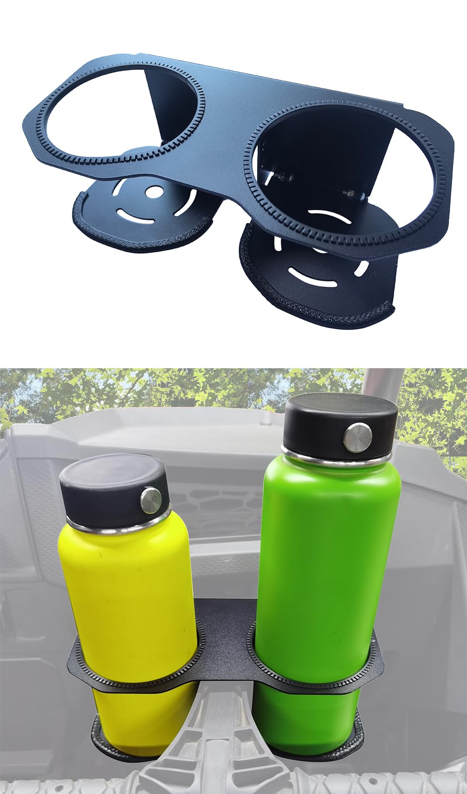 Flip-Up Grab Bars Cup Holder Compatible with Polaris RZR XP 1000/ XP Turbo/RZR 800/ RZR 900/ RZR 570/ RZR 200 2008-2023 Utv Accessories Metal Bual Cup