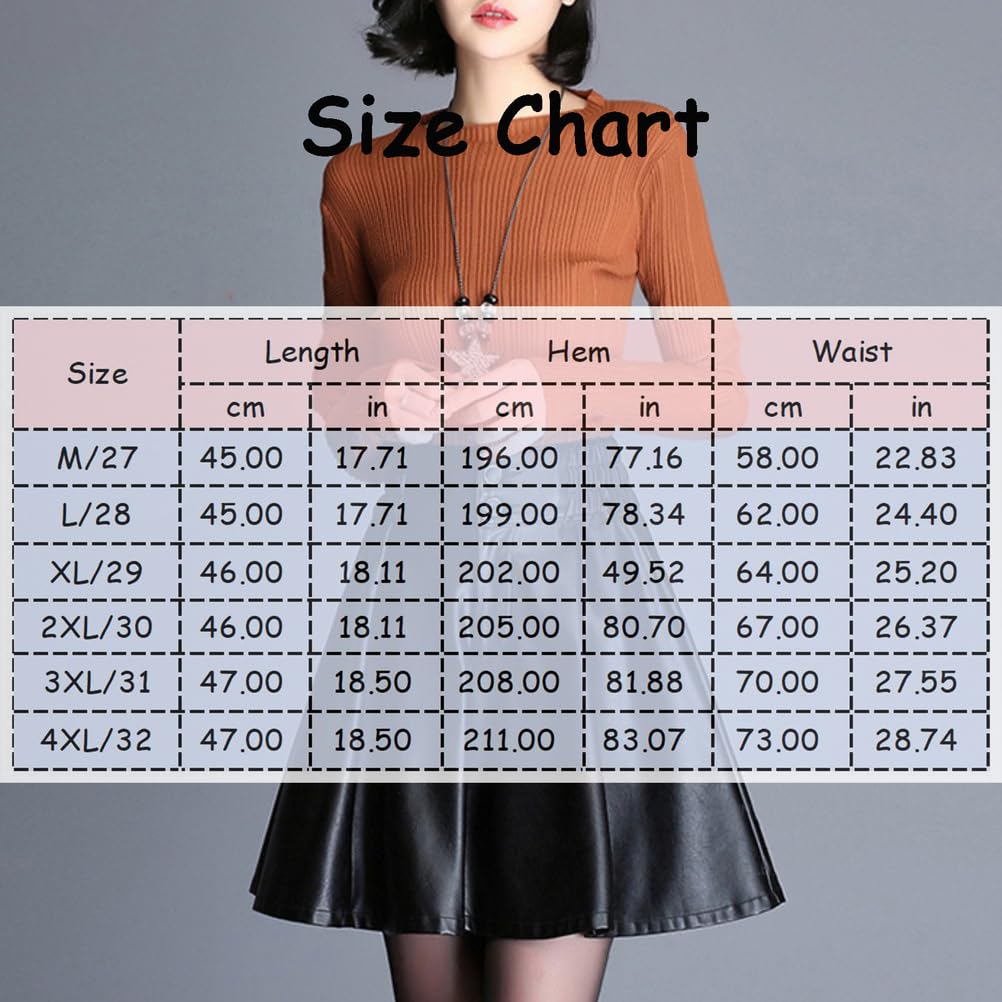 SpóDnica Damska Ze Sztucznej SkóRy Elastyczna Z Wysokim Stanem Swobodna Jesienno-Zimowa Modna Plus Size Elegancka Plisowana SpóDnica Z Pu