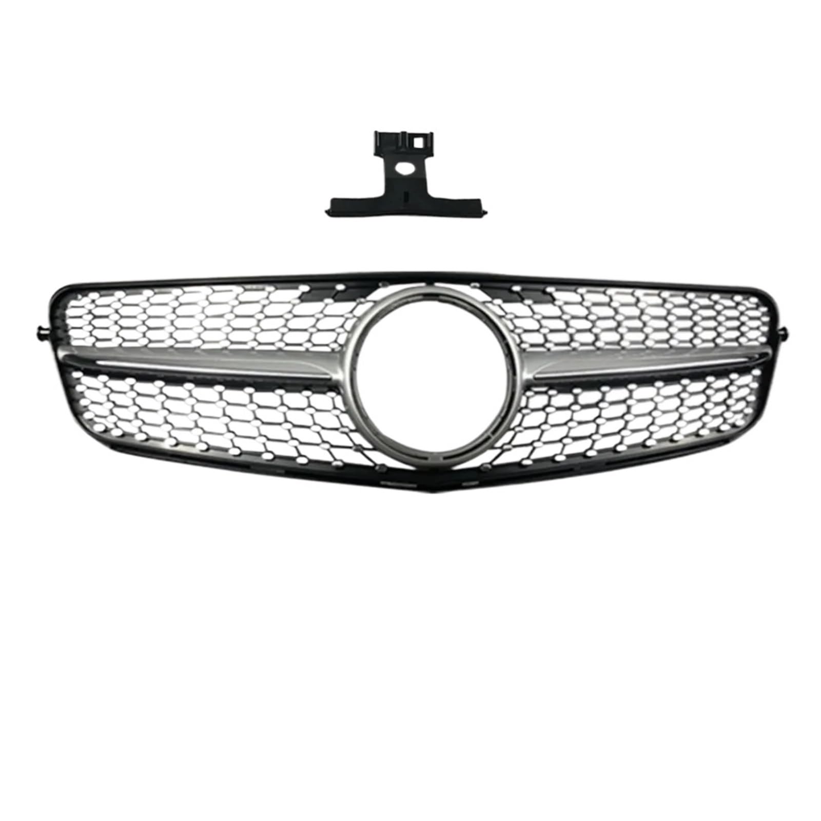 Przedni zderzak Grill Grill Tuning pasuje do Mercedes Benz C Klasa W204 2007-2014 C180 C200 C250 C300 AMG GT Diamond Style osłona chłodnicy(Diamond Silvery)