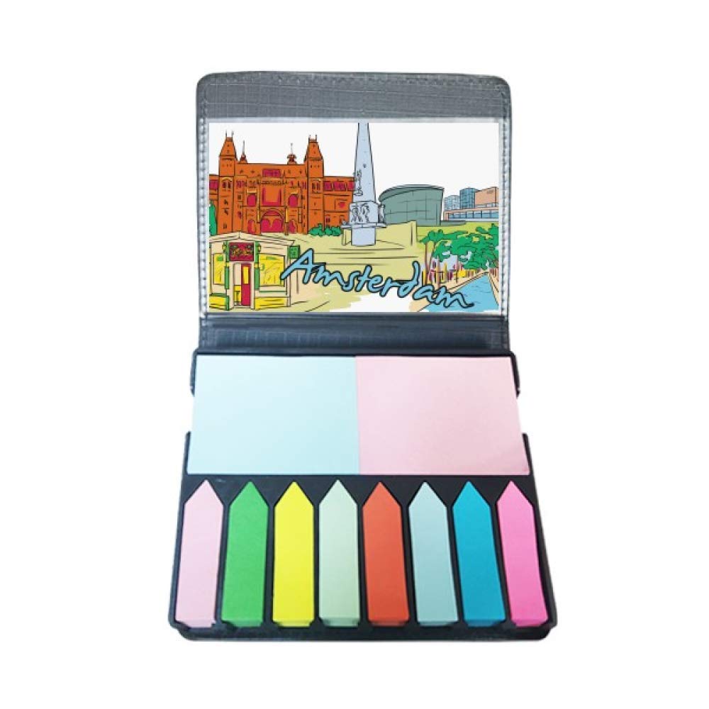 Boîte de marque-page autocollante pour aquarelle cadeau Amsterdam