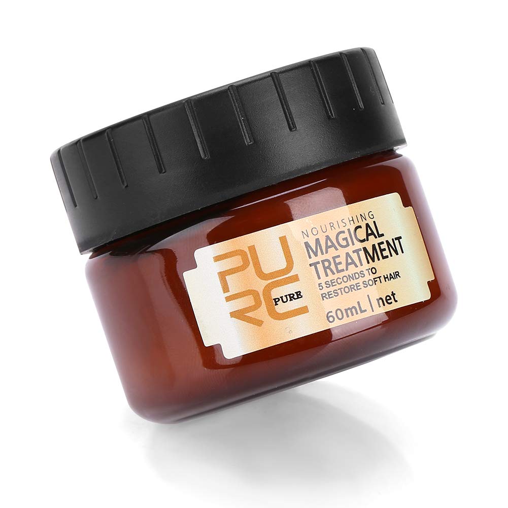 60ml Magical Hair Mask, Keratine Hair Treatment Nourishing Treatment Soft Smooth Repair Damage Hair Mask for Dry Damaged Hair Root Hair Tonic Keratin Hair, Scalp Treatment keratin hair treatment