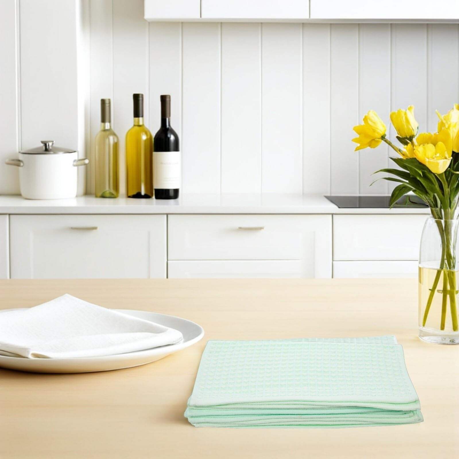 VALICLUD 10piezas Paño de Cocina de Algodón Paños de Limpieza Reutilizables para Secar Manos y Limpiar Platos la Cocina