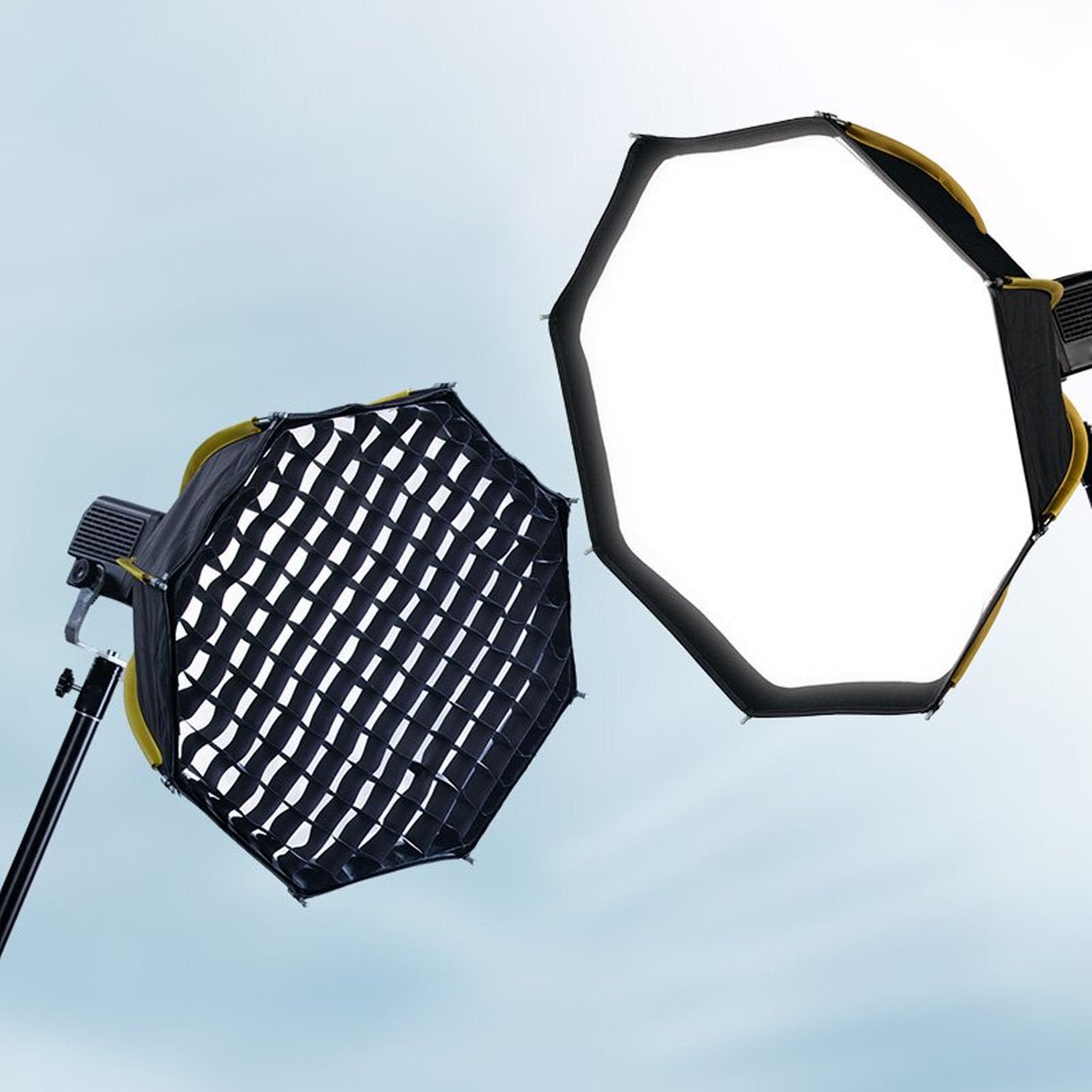 Topiky Softbox Ottagonale da 19,7 Pollici Softbox Portatile Pieghevole Rapidamente con 2 Diffusori per Sessioni di Studio Fotografico