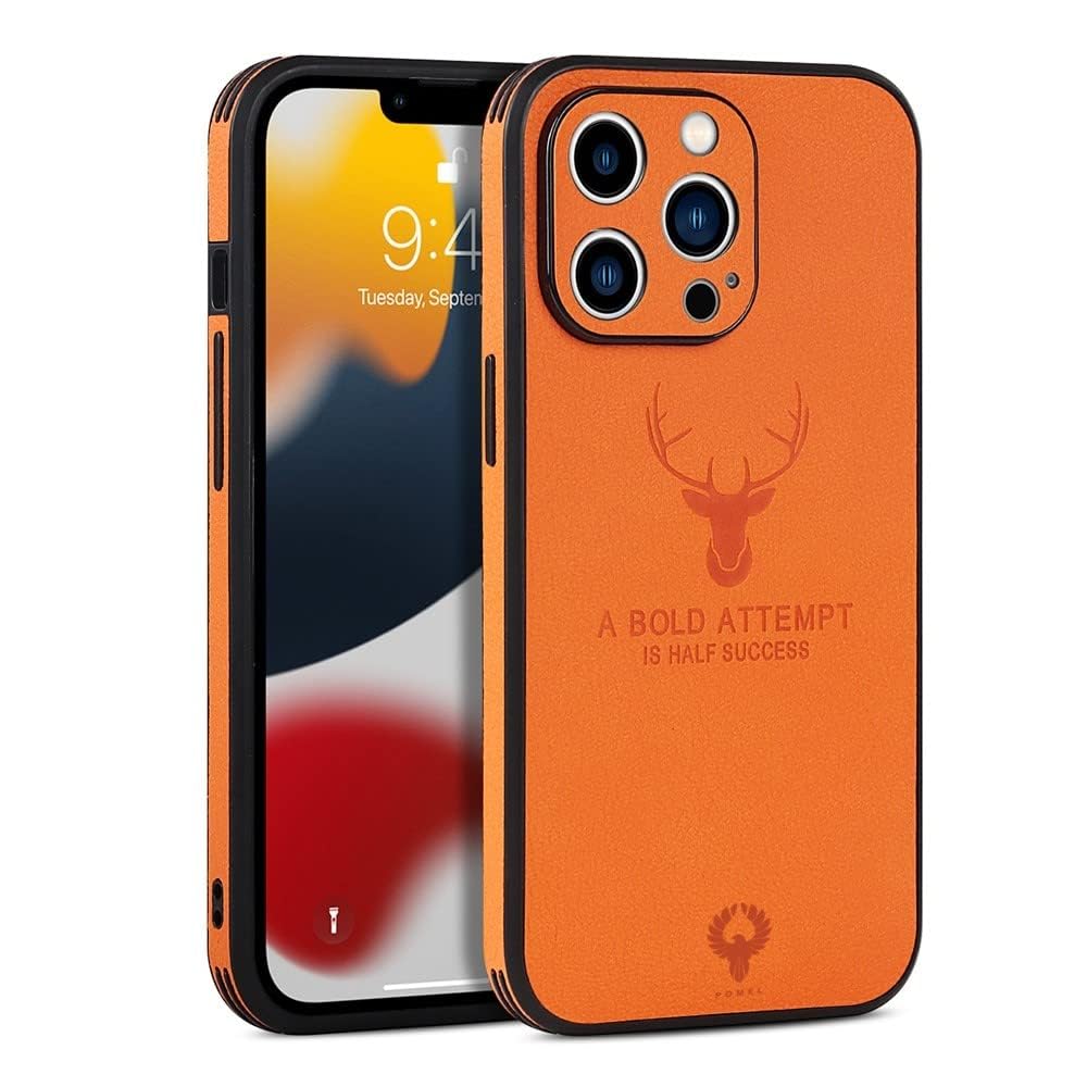 PomeliPhone 12 pro and promax deer case (iPhone 14 Pro Max, Orange)