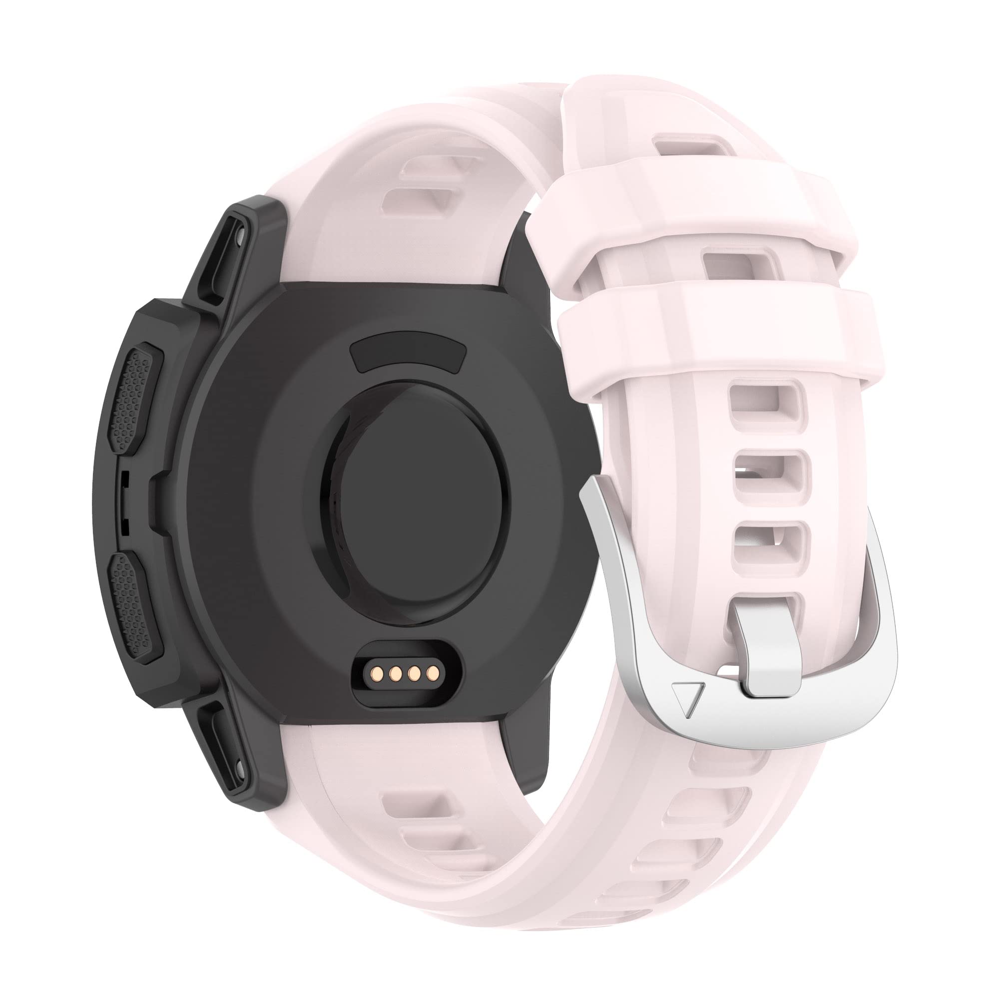 REYDA Silicone Strap Compatible for Garmin Instinct 2S, 20mm Watch Strap Soft Comfortable Breathable Silicone Bracelet Metal Buckle Sport Wristband Replacement Strap for Garmin Instinct 2S Smart Watch