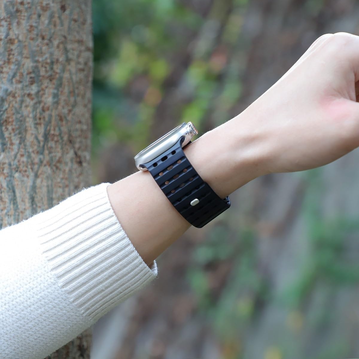 Bracelet respirant perforé pour Apple Watch Ultra1/2 42/44/45/49 mm, 38/40/41 mm