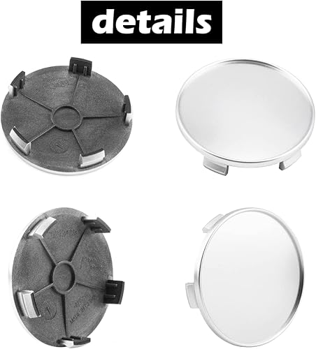 Miniatura 7 de Rheedal 4 tapas centrales de rueda de 2.72 pulgadas para llantas de BMW Series 1 3 5 6 7 X Z, plateadas, 2.72 pulgadas, interior de 2.52 pulgadas