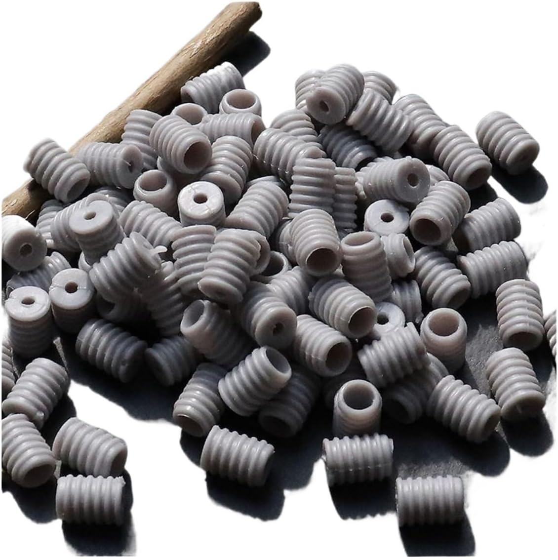 Spring Locks Clasp，Rope lock Cord Locks,Toggles 1000PCS Soft Silicone Cord Lock Stopper Drawstring Elastic Band Adjuster Mask Elastic Buckle Rope Cord Lock(Grey)
