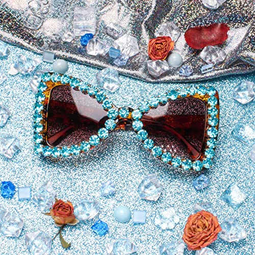 Bling Bedazzled Rhinestone Sunglasses for Women Sparkly Glitter Diamond Rave Glasses Disco Accessories3