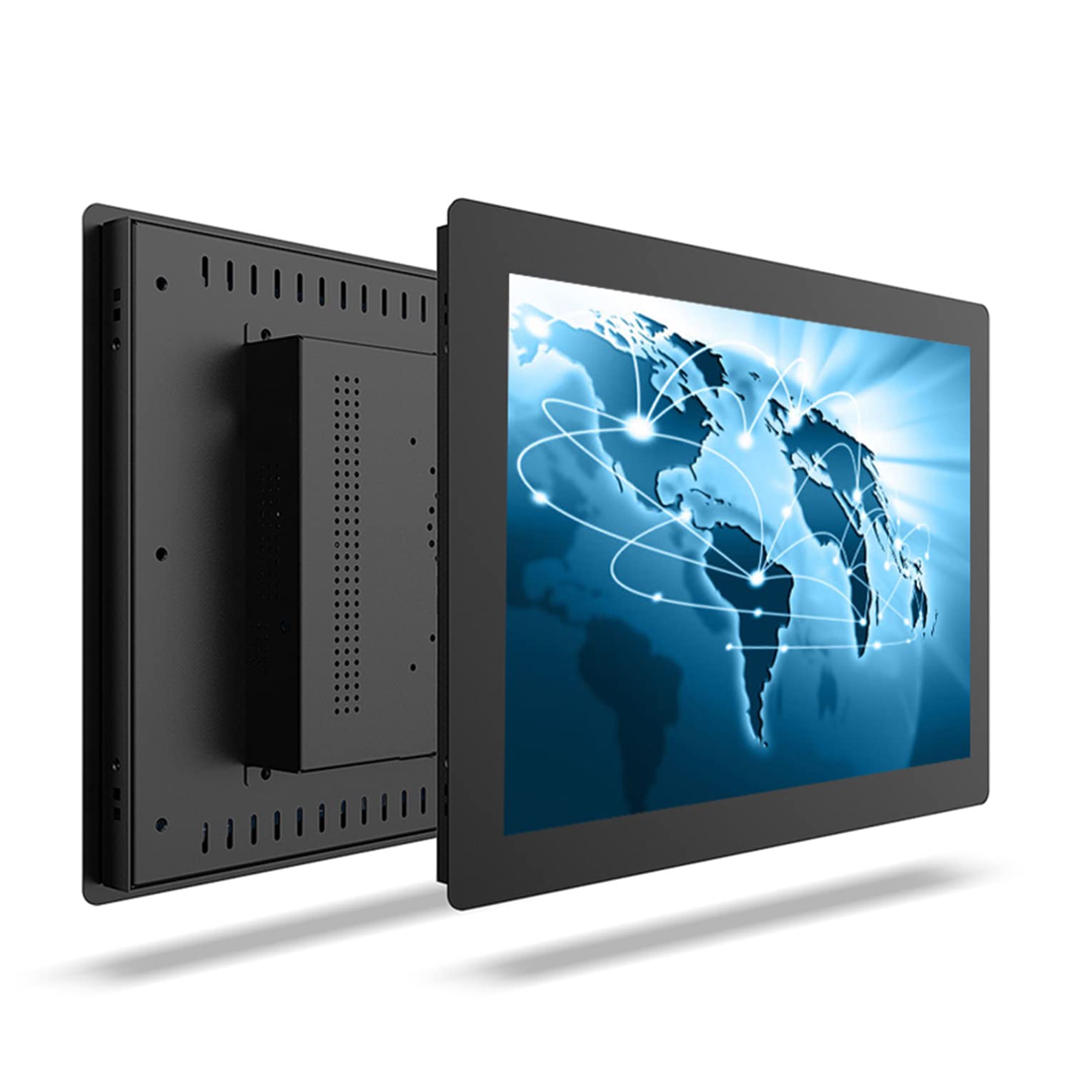 Genérico Pantalla Táctil Resistiva integrada Monitor Industrial Portátil (VGA+HDMI(Resistive Touch), 17 Pulgadas)