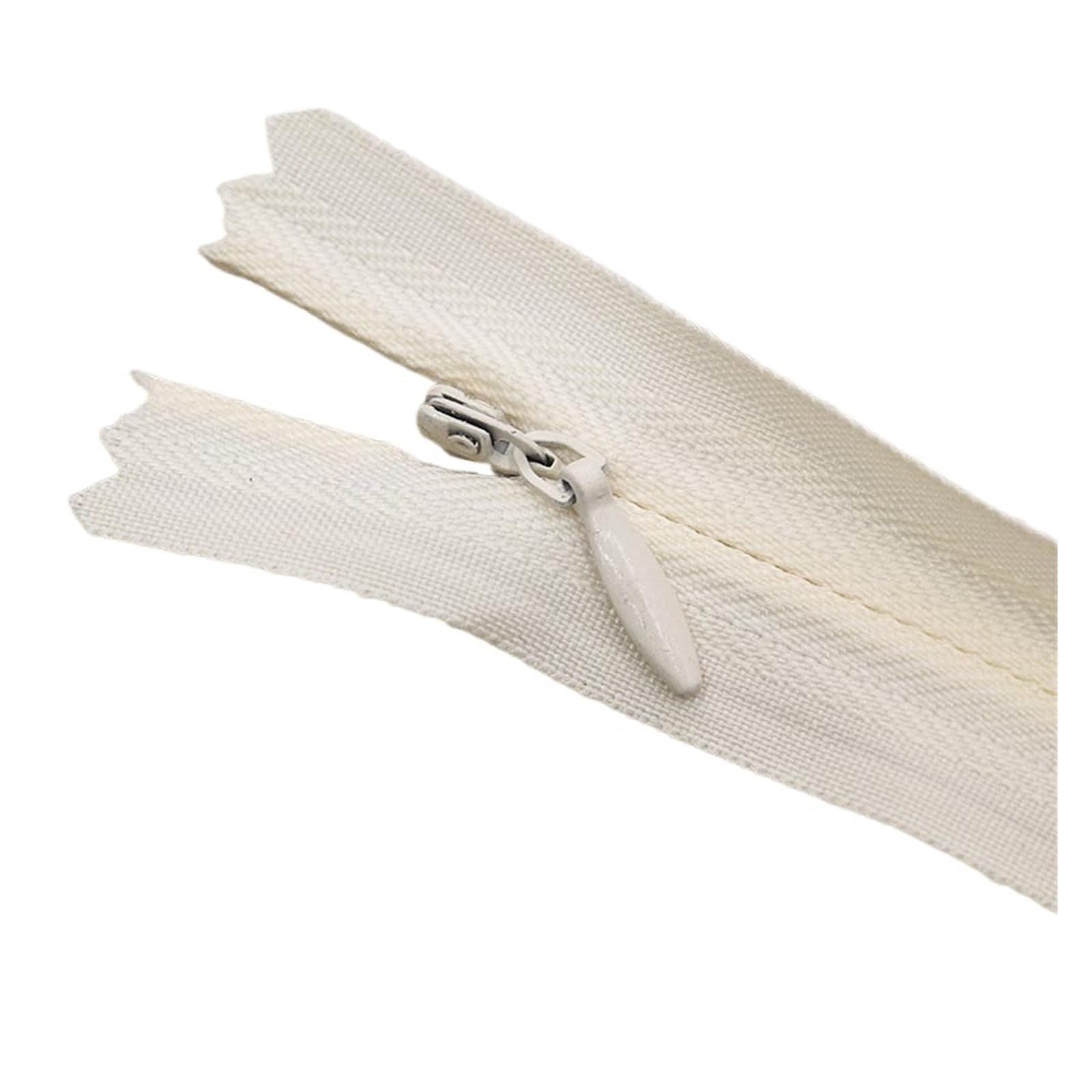 Zippers Sewing, Invisible Nylon Coil Zippers Pack of 20 Multicolor 28-60cm(Beige,28CM)