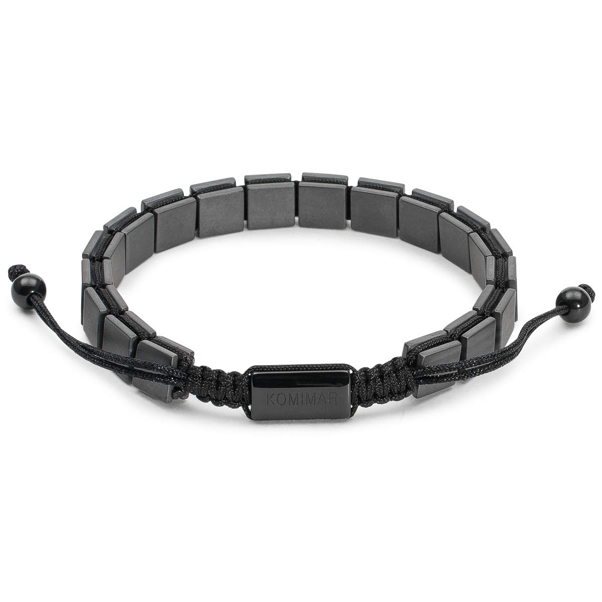 BLACK REEF - Hämatit Shamballa Armband – Handgefertigt, Verstellbar, Schutz & Energie – Unisex Makramee Armband mit echten Hämatit-Perlen – Schmuck für Damen & Herren, Geschenkidee