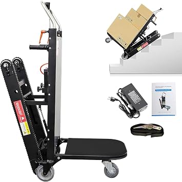 Electric Stair Trolley Folding Electric Stair Trolley 500 W Long Thick Crawler Stair Lifting Dolly Silent Motor Load Capacity 661.4 lbs 300 kg