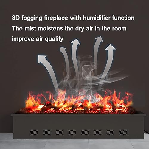 Miniatura 6 de Chimenea electrónica para decorar chimenea eléctrica grande para interiores y exteriores, chimeneas de pantalla LCD automáticas, empotradas y